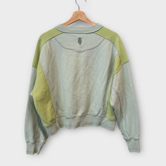 Free People Intercept Colorblock Sweatshirt Size Small - Picture 7 of 14